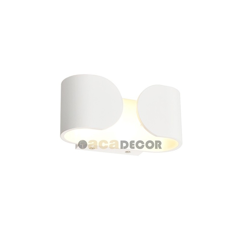 Aca Led Απλίκα Λευκή 3000K (L35049)