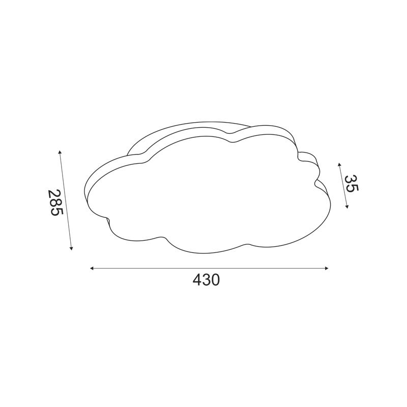 Aca Led Επιτοίχιο Παιδικό Φωτιστικό 16W 3000Κ Λευκό (ZM44LEDW43W)