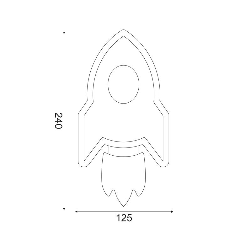 Aca Led Επιτοίχιο Παιδικό Φωτιστικό 5.5W 3000Κ Μπλε (ZM21005WBL)