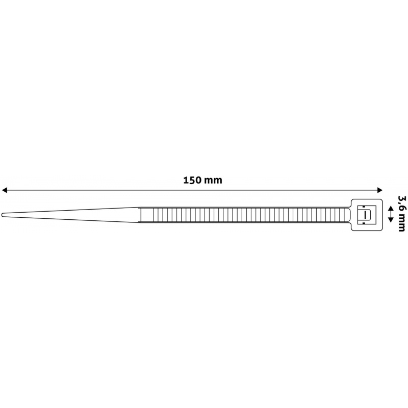 Entac Δεματικά 150x3.6mm Λευκά 50τμχ (ECT-3.6-150-W)