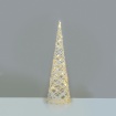 Επιτραπέζιο WHITE & SILVER CONE Δέντρο 30 Led Θερμά 60cm (X11301118)