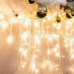 144 Led (5mm) Λαμπάκια Βροχή Θερμά 300x60cm με Διάφανο Καλώδιο (X08144121)