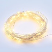 100 Led (3mm) Θερμά Λαμπάκια με Ασημί Καλώδιο Χαλκού & Πρόγραμμα (X01100112)