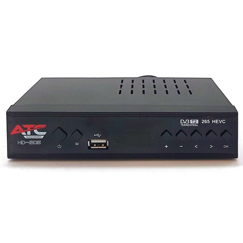 Επίγειος Ψηφιακός Δέκτης ATC HD-205 DVB-T2 H.265 (HD-205)