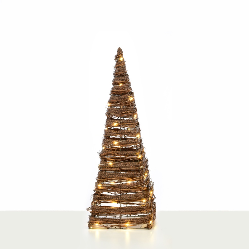 Επιτραπέζιο NATURAL RATTAN CONE Δέντρο 40 Mini Led Θερμά 60cm (X11401120)