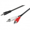 Καλώδιο Ήχου 3.5mm σε 2-RCA Αρσενικά 1.5m (02.008.0025)