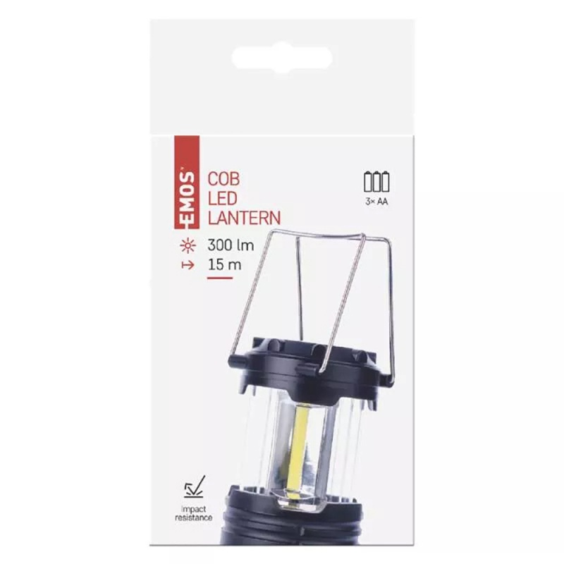 Emos Led Φορητό Φωτιστικό Camping Μαύρο (P4006)