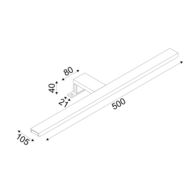 Aca Led Επιτοίχιο Φωτιστικό 8W 3000Κ Χρώμιο (PN78LEDW50CH)