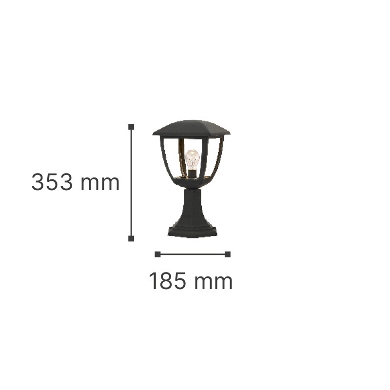 It-Lighting Avalanche 1xE27 Φανάρι Δαπέδου Μαύρο (80400214)