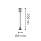 It-Lighting Avalanche 1xE27 Κολώνα με Φανάρι Μαύρο (80500114)