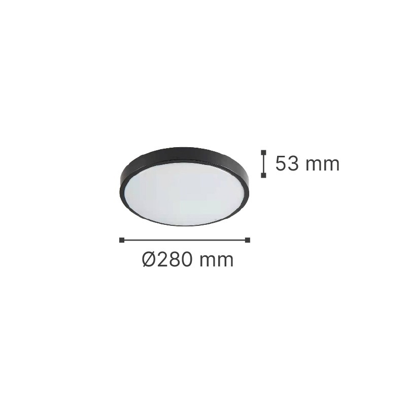 It-Lighting Torch Led 18W CCT Πλαφονιέρα Οροφής Ανθρακί (80300340)