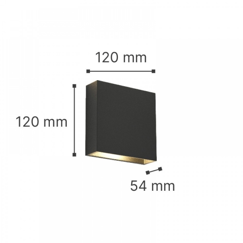 It-Lighting Yellowstone Led 4W 3000K Επιτοίχιο Φωτιστικό Up-Down Ρυθμιζόμενης Δέσμης Γκρι (80200931)