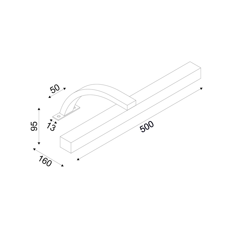 Aca Led Επιτοίχιο Φωτιστικό 8W 3000Κ Χρώμιο (PN77LEDW50CH)