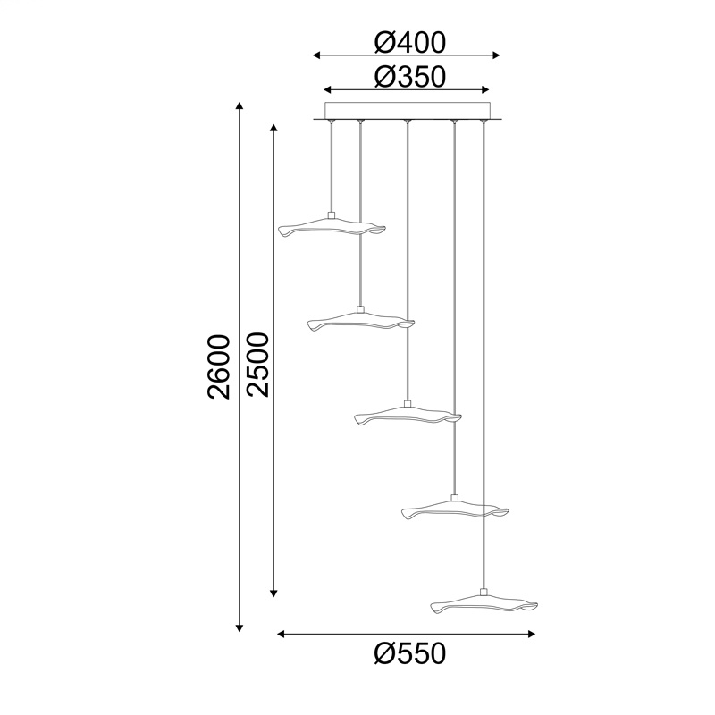 Aca Led Κρεμαστό Φωτιστικό 25W 3000K (ZM34LEDP55BR)