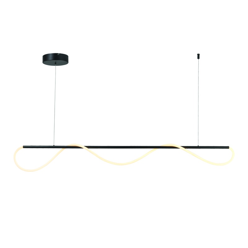 Aca Led Κρεμαστό Φωτιστικό 60W 3000K Μαυρό (ZM36LEDP190BK)