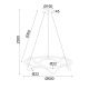 Aca Led Κρεμαστό Φωτιστικό 36W 3000K Μαύρο (ZM36LEDP60BK)