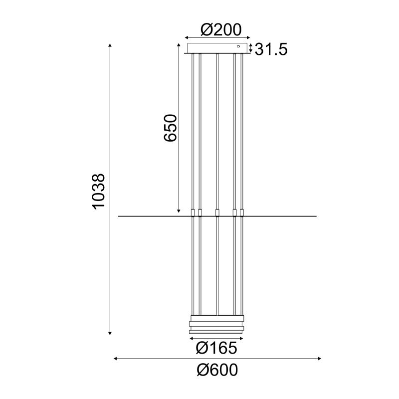 Aca Led Κρεμαστό Φωτιστικό 18W Μαύρο (YL1691LEDPBK) [ΝΤ]