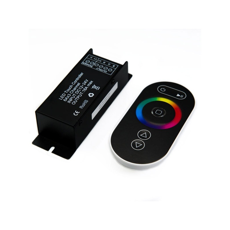 RGB Power Controller με τηλεχειριστήριο αφής RF 12V 216W - 24V 432W (SZ100-TOUCH)