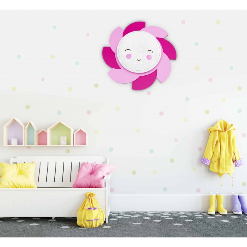 Elobra Led Παιδικό Φωτιστικό Τοίχου Κίτρινο Ήλιος Sun Siri Starlight Smile (137390)