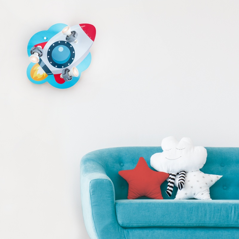 Elobra Παιδικό Φωτιστικό Τοίχου-Οροφής Πύραυλος Rakete Rondell (138021)