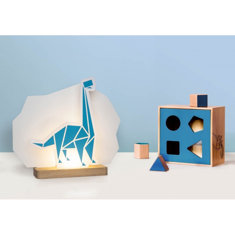 Elobra Led Παιδικό Πορτατίφ Δεινόσαυρος Μπλε Dinos (139943)