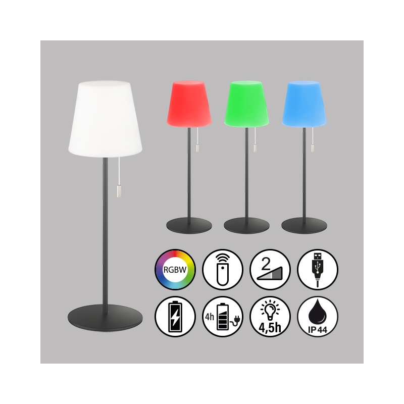 Fischer Honsel Led Επιτραπέζιο Φωτιστικό Επαναφορτιζόμενο RGBW Talent (850232)