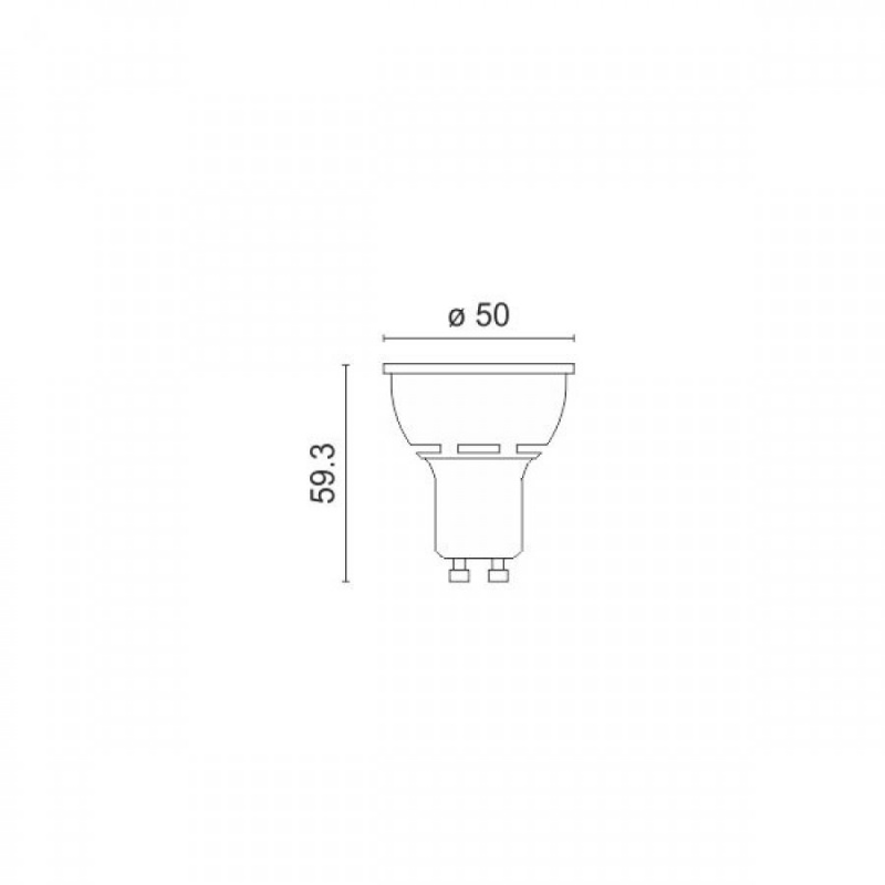 Λάμπα SMD Led 7W GU10 4000K 110° (5765)