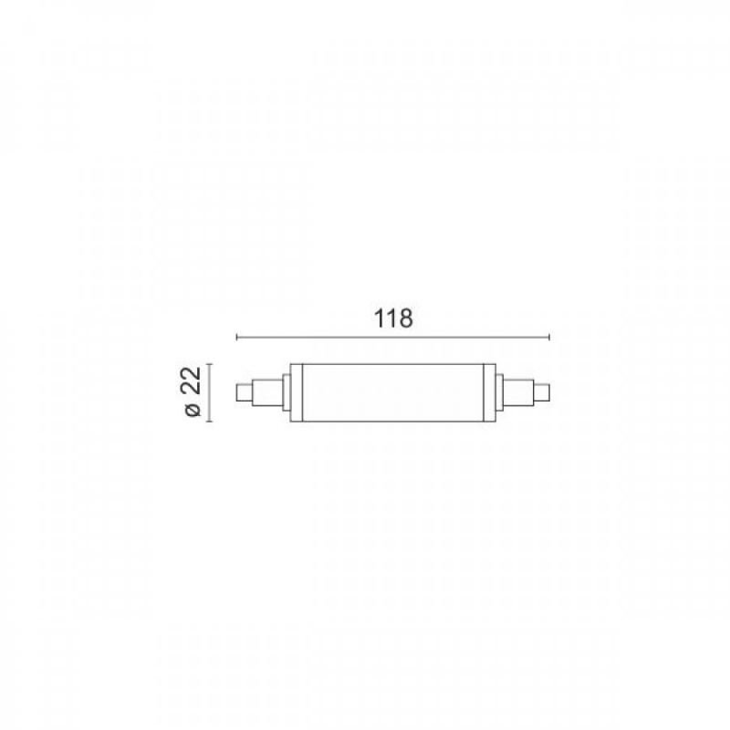 Λάμπα SMD Led 10W R7s 118mm 4000K (5381)