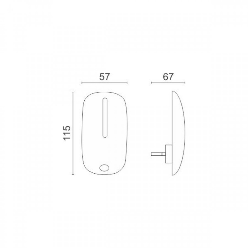 Spotlight Led Λαμπάκι Νυκτός 0.8W Λευκό (5909)