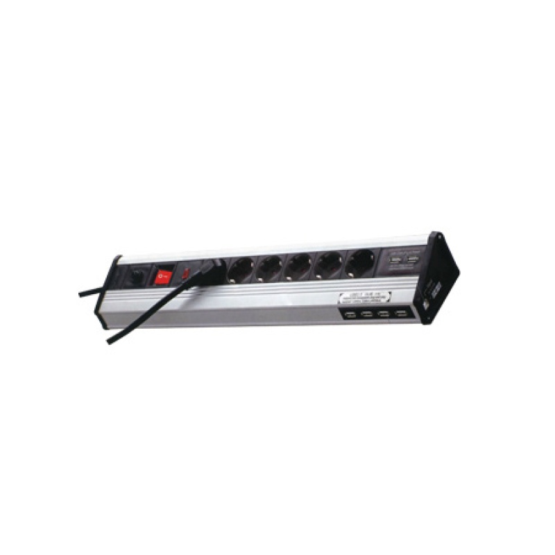 Acaelec Πολύπριζο 6 Θέσεων + 6 USB με διακόπτη & καλώδιο 1.5m 3x1.5mm² (ZLG06MKGDCH)