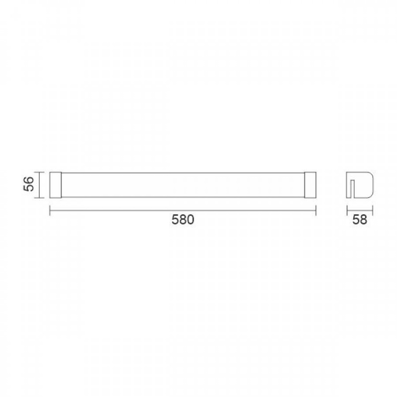Spotlight Led Επιτοίχιο Φωτιστικό Μπάνιου 15W 3000K (6743)
