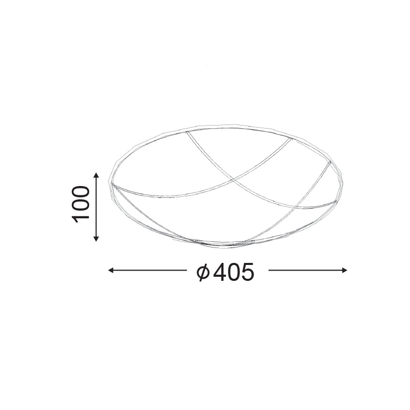 Aca Πλαφονιέρα Οροφής Ø40 Μαύρο-Χρυσό (DLA7193)