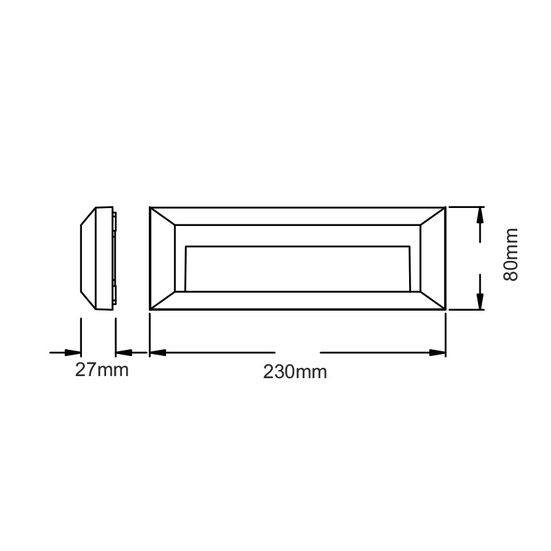 Aca LED SMD επίτοιχη απλίκα Σκούρο Γκρι 2W (SLIM32NDG)