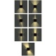It-Lighting Emerald Led 10W 3000K Επιτοίχιο Φωτιστικό Up-Down Ρυθμιζόμενης Δέσμης Γκρι (80203131)