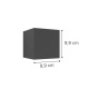 It-Lighting Emerald Led 10W 3000K Επιτοίχιο Φωτιστικό Up-Down Ρυθμιζόμενης Δέσμης Γκρι (80203131)