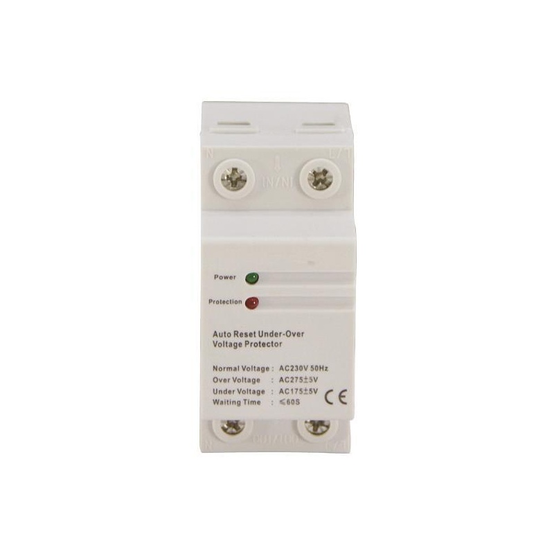 Eurolamp Επιτηρητής Τάσης Μονοφασικός 40A 2P 175-275V (500-22500)