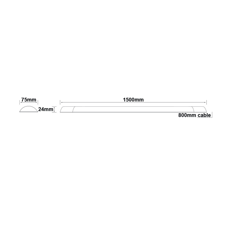 LED SMD RIMO γραμμικό φωτιστικό 150cm 43W 6000K (RIMO4360)