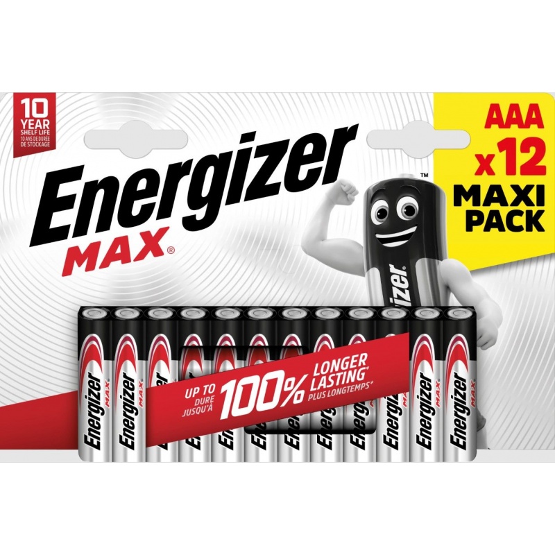 Energizer Max Αλκαλικές Μπαταρίες AAA 12τμχ