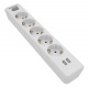 Philips Πολύπριζο 5 Θέσεων + 2 USB με διακόπτη & καλώδιο Braided  2m Λευκό (SPN3052WA)