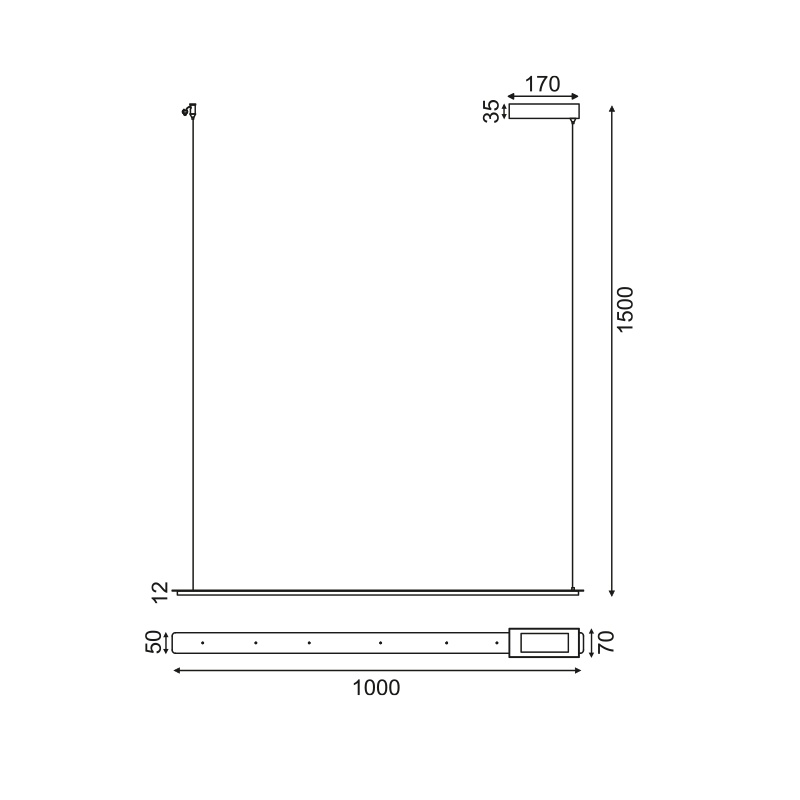 Aca Led Κρεμαστό Φωτιστικό 20W 3000K Μαύρο (ZM58LEDP100BK)