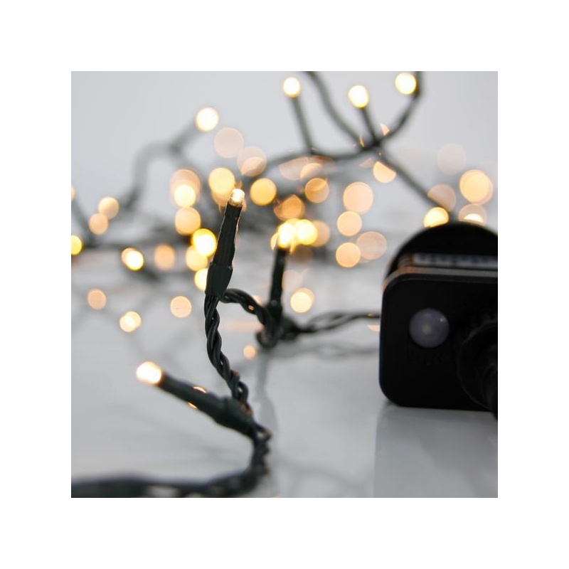 Eurolamp 100 Led (3mm) Θερμά 5m με Πράσινο Καλώδιο & Πρόγραμμα (600-13161) [600-11501]