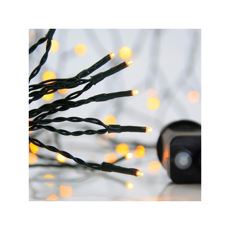 Eurolamp 300 Led (3mm) Θερμά 15m με Πράσινο Καλώδιο & Πρόγραμμα (600-13341) [600-11541]