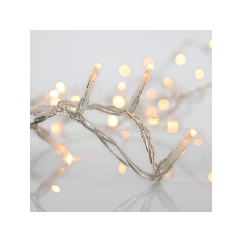 Eurolamp Κουρτίνα 360 Led (3mm) Θερμά 2x2m με Διάφανο Καλώδιο (600-11371) [600-17141]