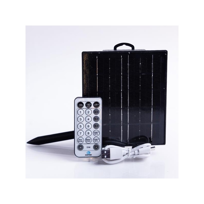 Eurolamp Solar Πάνελ 31V/2.5W με Αισθητήρα Φωτός 12 Προγράμματα & Timer, Μνήμη & Dimmer, Remote Control (600-04996)
