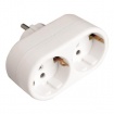 Eurolamp Αντάπτορας Schuko 2 Θέσεων Λευκός (147-10000)