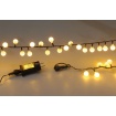 100 Led (3mm) Θερμά 5m με Μπίλια & Πράσινο Καλώδιο (62309)