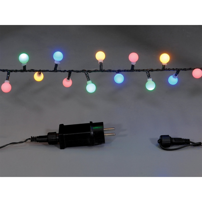 100 Led (3mm) RGB 5m με Μπίλια & Πράσινο Καλώδιο (62310)
