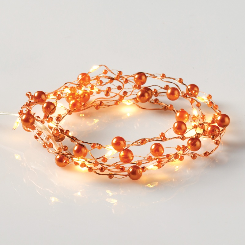 20 Led (3mm) Θερμά Λαμπάκια Brown Coffee Beads με Χάλκινο Καλώδιο (X01201211)