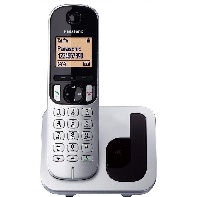 Panasonic KX-TGC210 Ασύρματο Τηλέφωνο με Ανοιχτή Ακρόαση Ασημί (31.002.0011)
