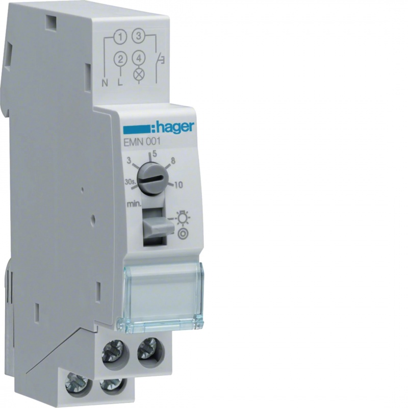 Hager Αυτόματος Κλιμακοστασίου 0.30-10min 230V 16A (EMN001)